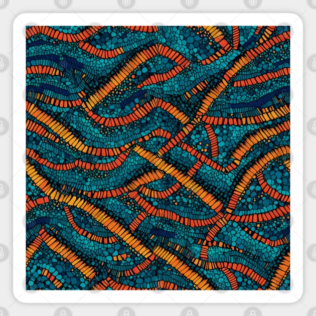 Earthworm Fabric Pattern Magnet by AlexBRD